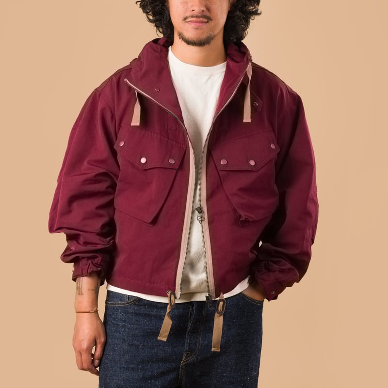 Smock Hooded Parka Burgundy