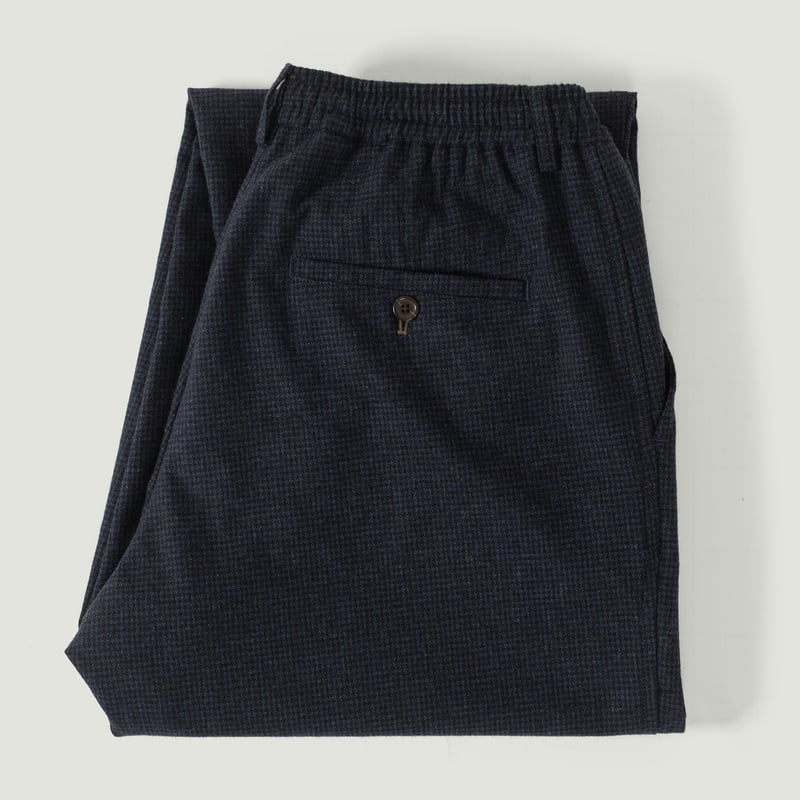 Vignettes flaneurs pantalon large UNIVERSAL WORKS Brushed Bari Oxford Pant Navy