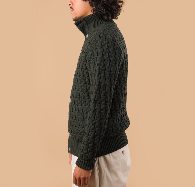 Stark Cardigan Dark Forest Green