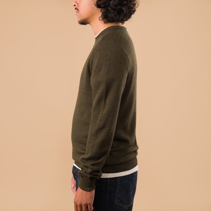 Aris Khaki Crewneck Sweater