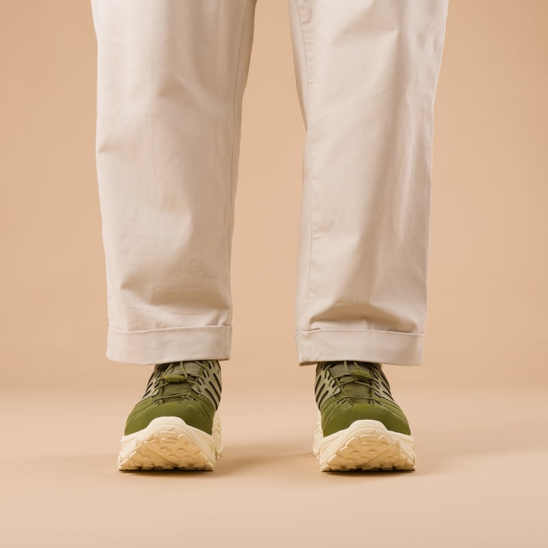 images flaneurs HOKA  Stinson EVO OG Moss GreenWild Mushroom face