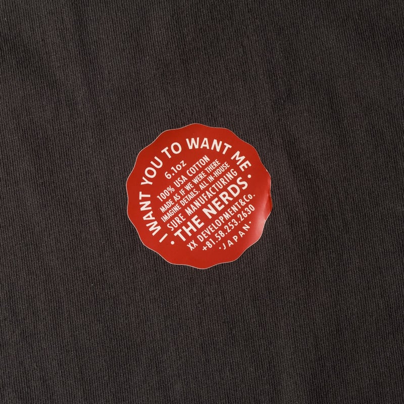 Image-Flâneurs_XX DEVELOPMENT / "SURE MFG" 6.1oz The Nerds Tee Mid Black_detail-1