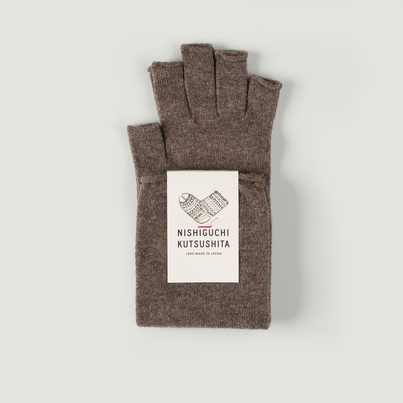 100% Wool Arm Warmers in Mocha Brown