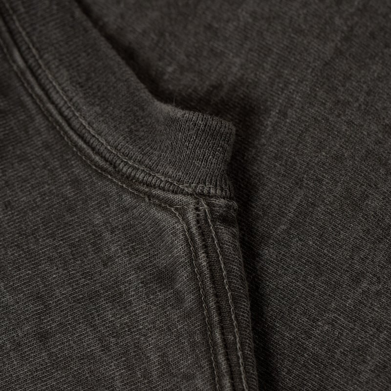 détail flâneurs GOOD ON LS Heavy Crew Tee P-Black