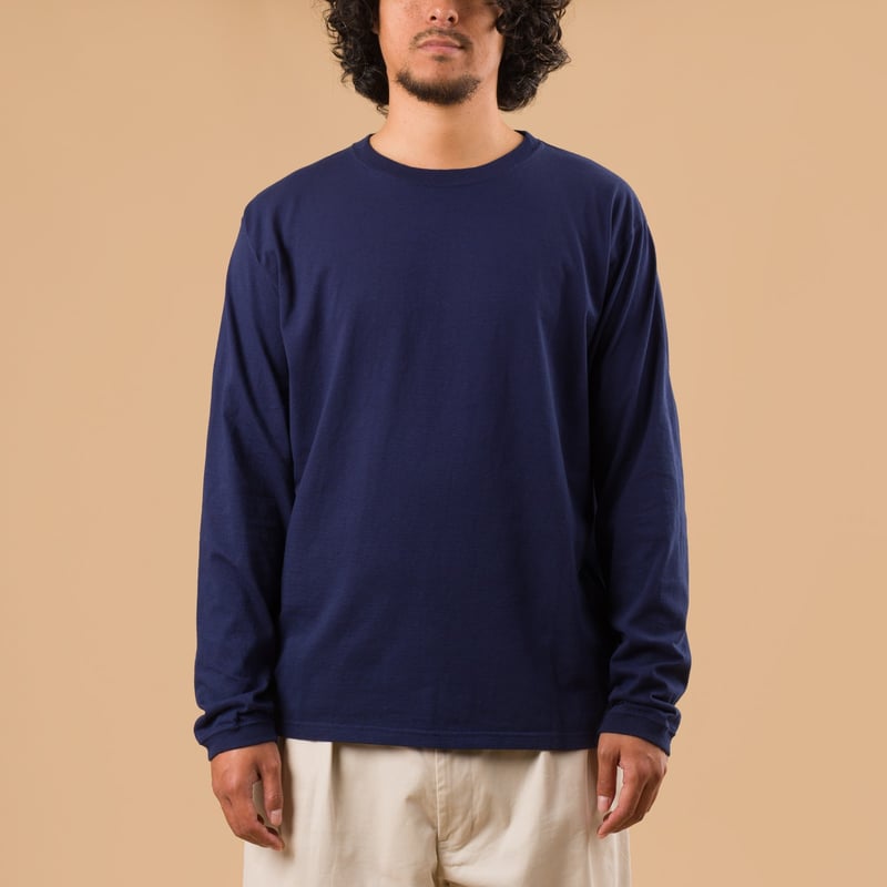 GOOD ON flâneurs tee-shirt manches longues LS Crew Tee navy de face