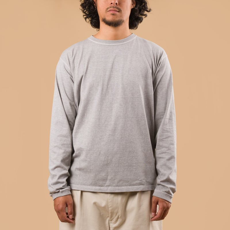 GOOD ON flâneurs tee-shirt manches longues LS Crew Tee p-ash de face