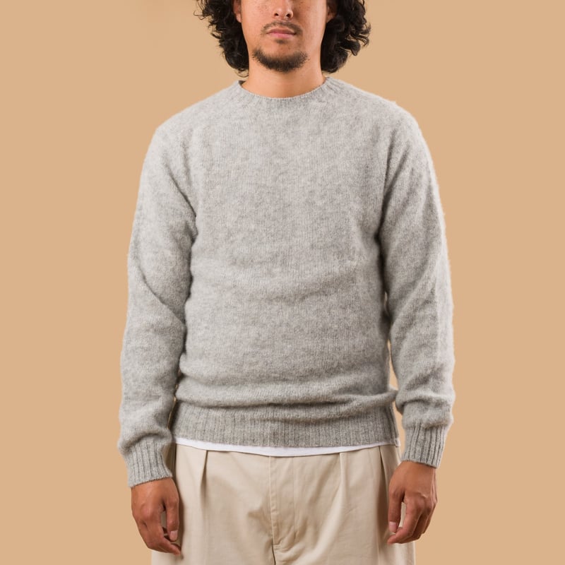 Shaggy Crew Neck Silver