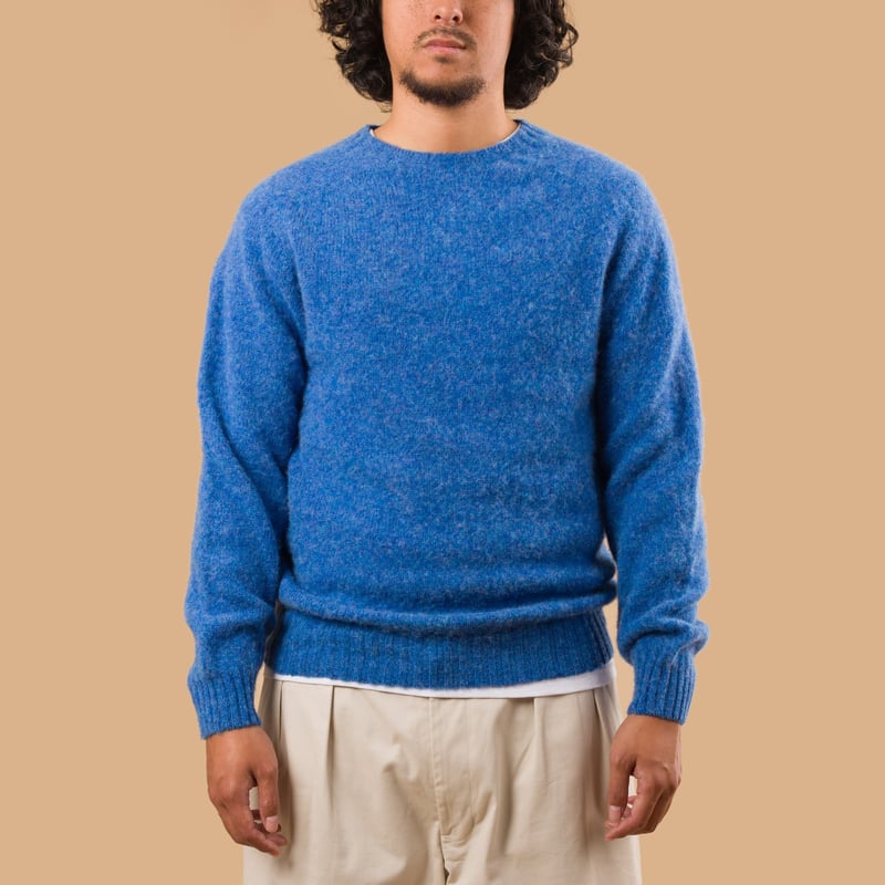 Shaggy Crew Neck Cobalt