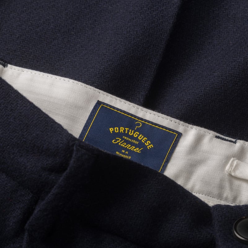 Single Pleat Trousers Wool Navy