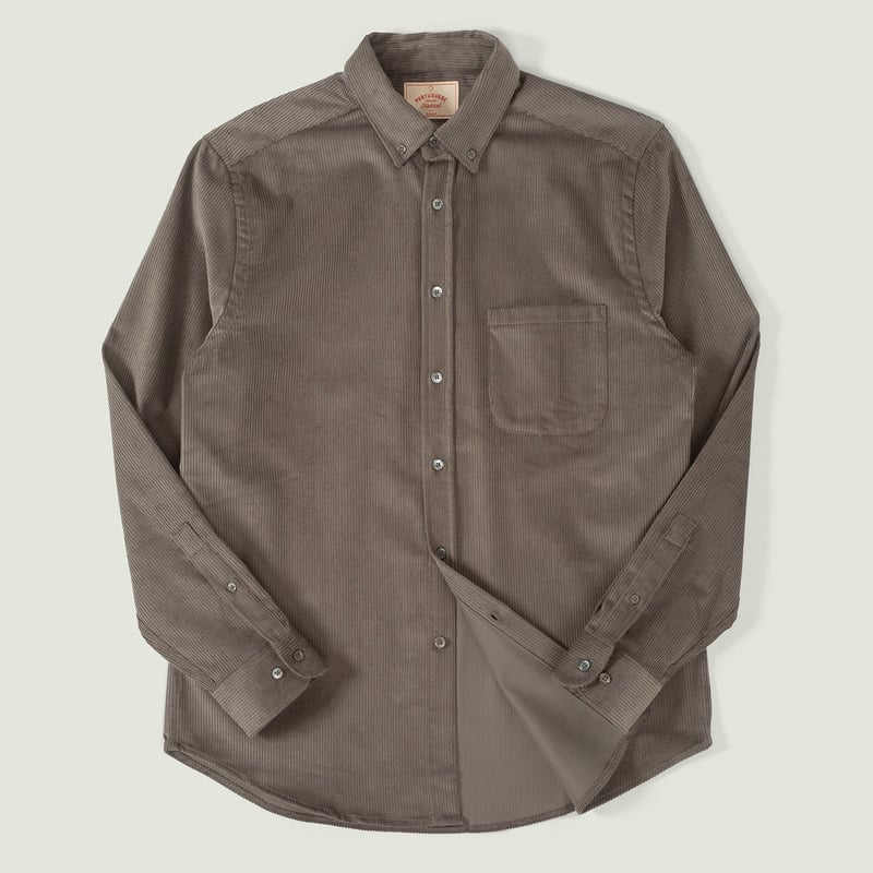 PORTUGUESE FLANNEL flâneurs chemise velours Lobo grey vignette