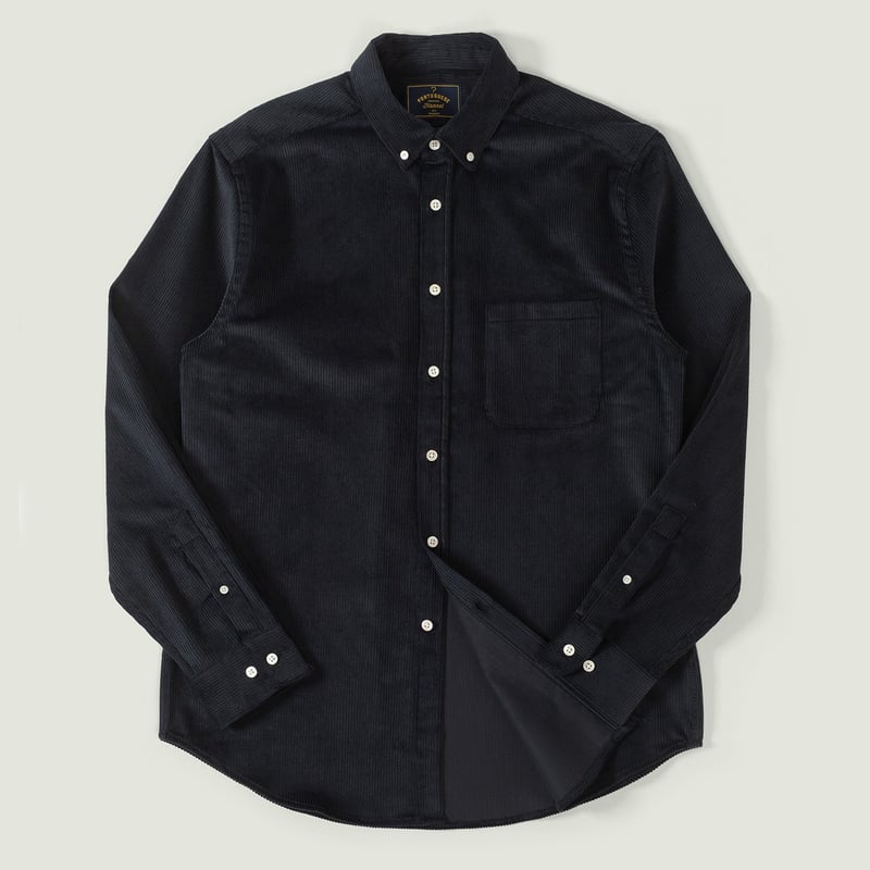 PORTUGUESE FLANNEL flâneurs chemise velours Lobo navy vignette