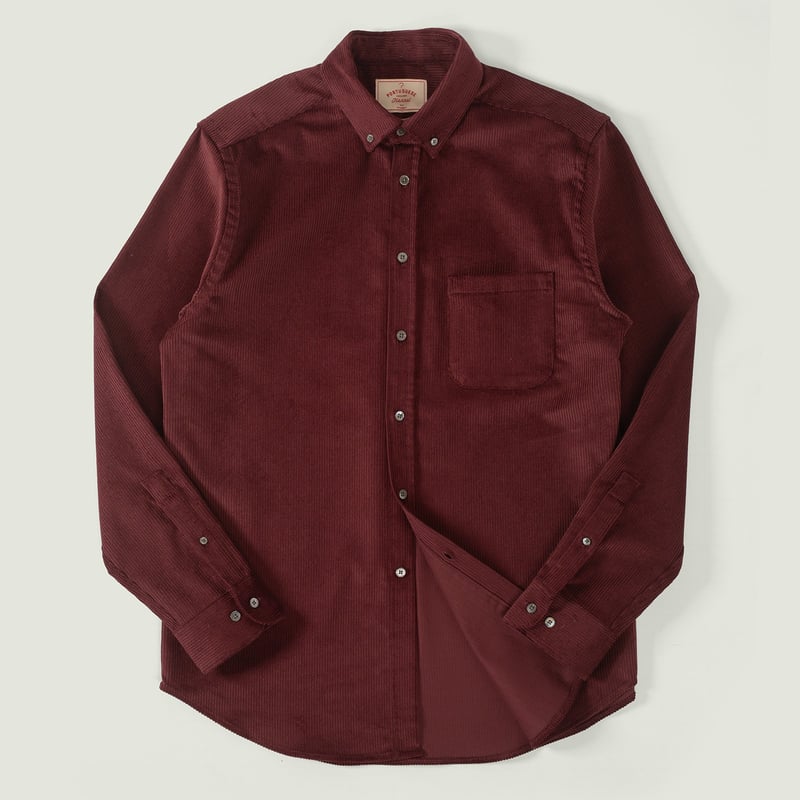 PORTUGUESE FLANNEL flâneurs chemise velours Lobo Bordeaux vignette