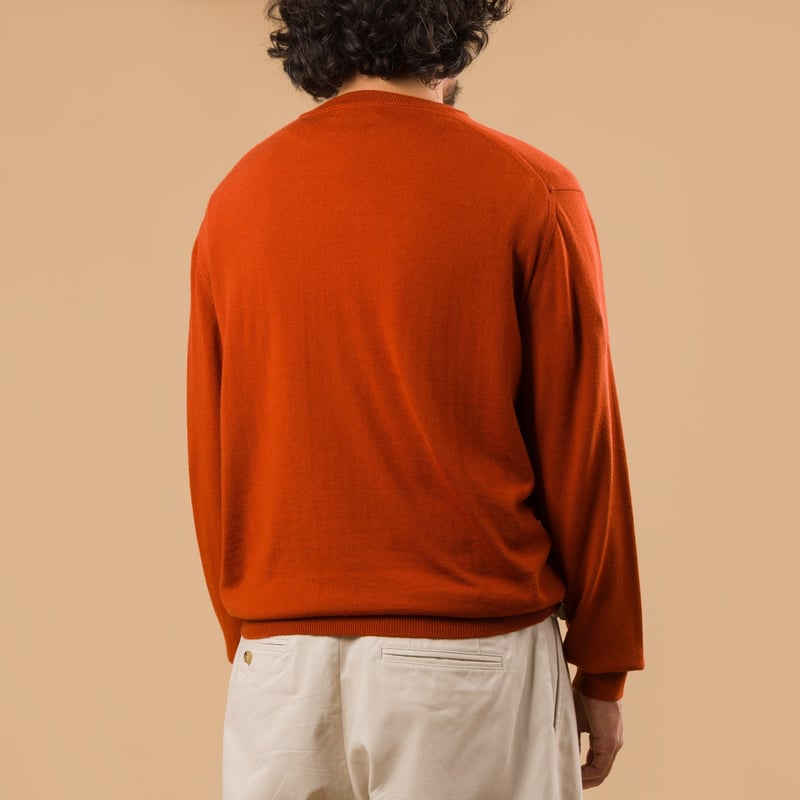 12G Wool Crew Neck Orange