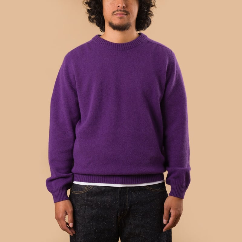 vignette Nitto X Flaneurs pull Bedros geelongora prune porté de face