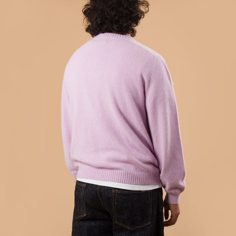 vignette Nitto X Flaneurs pull Bedros geelongora french lilac de dos
