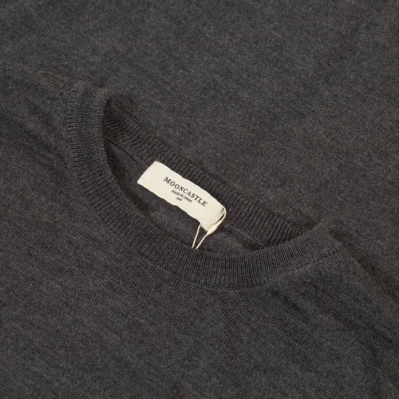 col flâneursMOONCASTLE 12G Wool Crew Neck gray