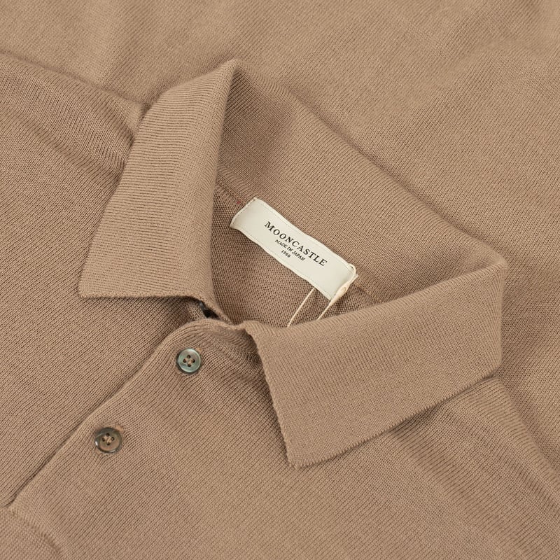 col flâneursMOONCASTLE 12G Wool Polo Neck beige