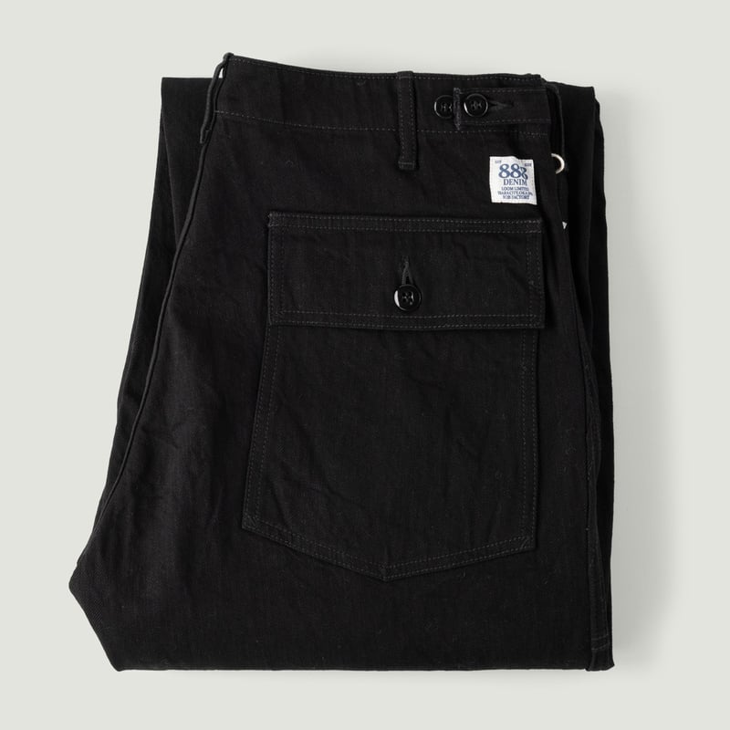 image flâneurs FOB FACTORY F0541 888 Denim Baker Pants Black Vignette