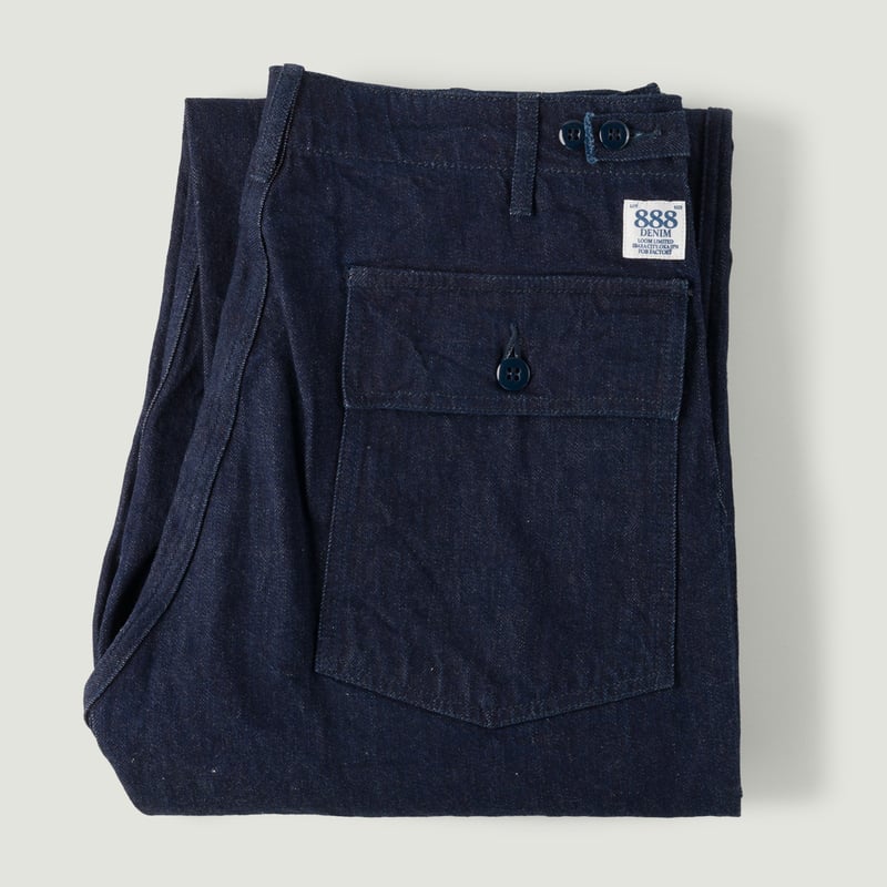 Image-Flâneurs_FOB FACTORY / F0541 888 Denim Baker Pants Indigo_Vignette
