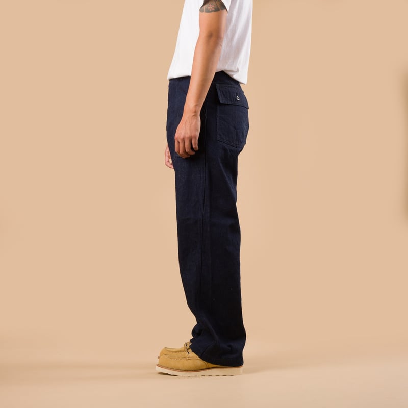 Image-Flâneurs_FOB FACTORY / F0541 888 Denim Baker Pants Indigo