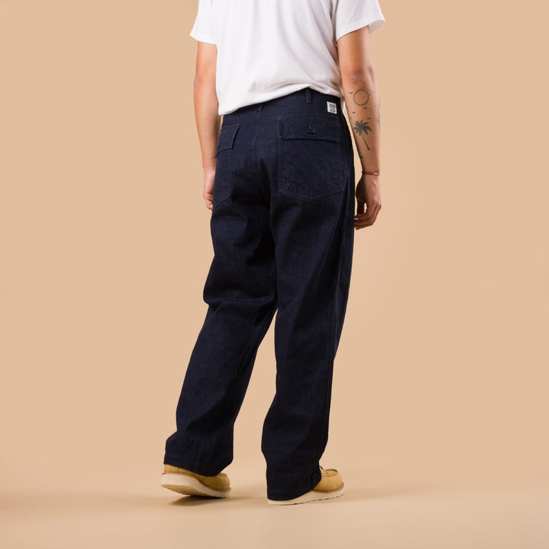 Image-Flâneurs_FOB FACTORY / F0541 888 Denim Baker Pants Indigo