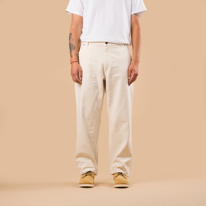 F0530 Cotton Duck Work Pants Ecru
