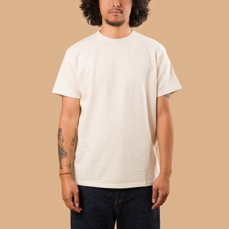 Image-Flâneurs_SAMURAI JEANS / Japanese Cotton Crew T-Shirt Natural