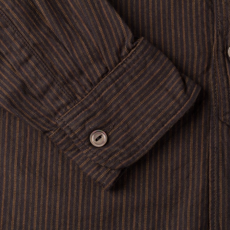 Image-Flâneurs_FOB FACTORY / F3511 Band Collar Shirt Black_detail-1