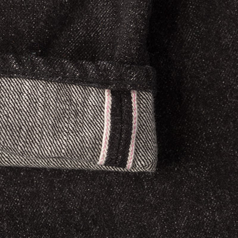 image flâneurs détail FOB FACTORY F153 5P Tapered black Selvedge Denim
