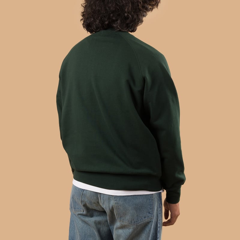 Image-Flâneurs_J. PRESS / Supima Recycle French Terry Aaron Chang Sweat Green_de-dos