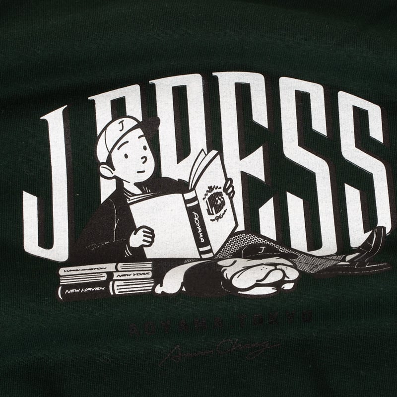 Image-Flâneurs_J. PRESS / Supima Recycle French Terry Aaron Chang Sweat Green_détail-4