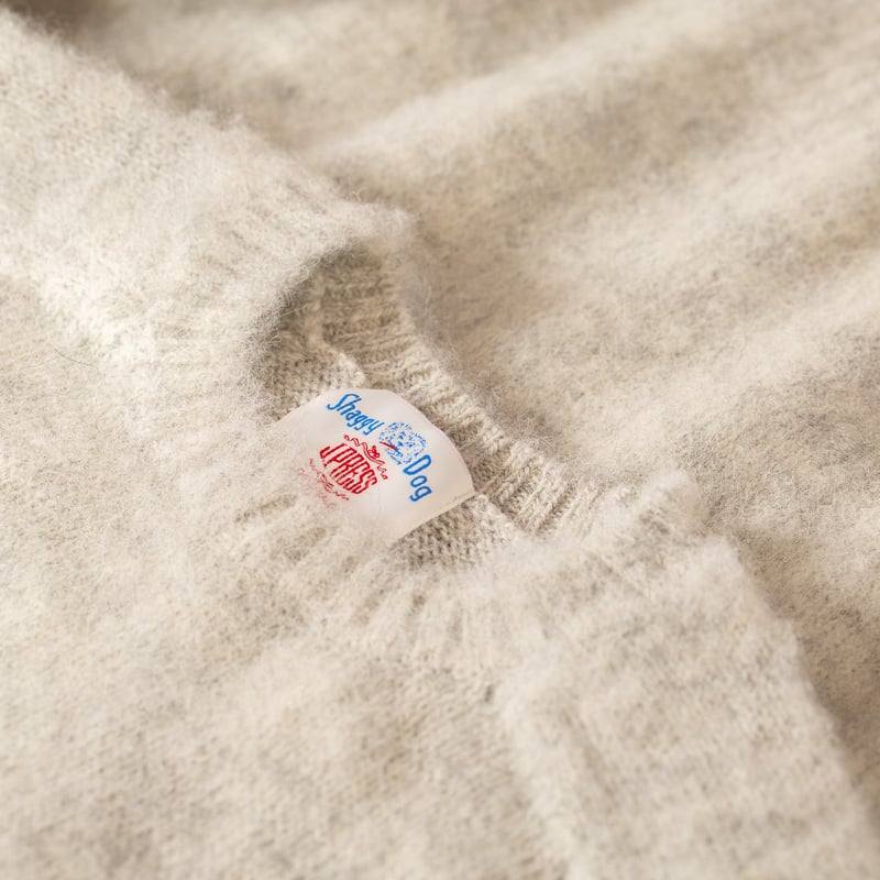 Shaggy Dog Crew Neck Sweater Gray