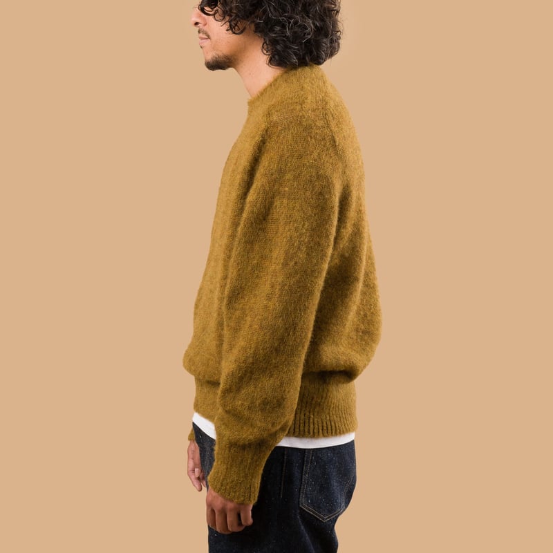 Shaggy Dog Crew Neck Sweater Brown