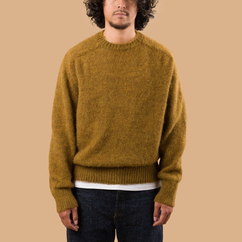 Shaggy Dog Crew Neck Sweater Brown