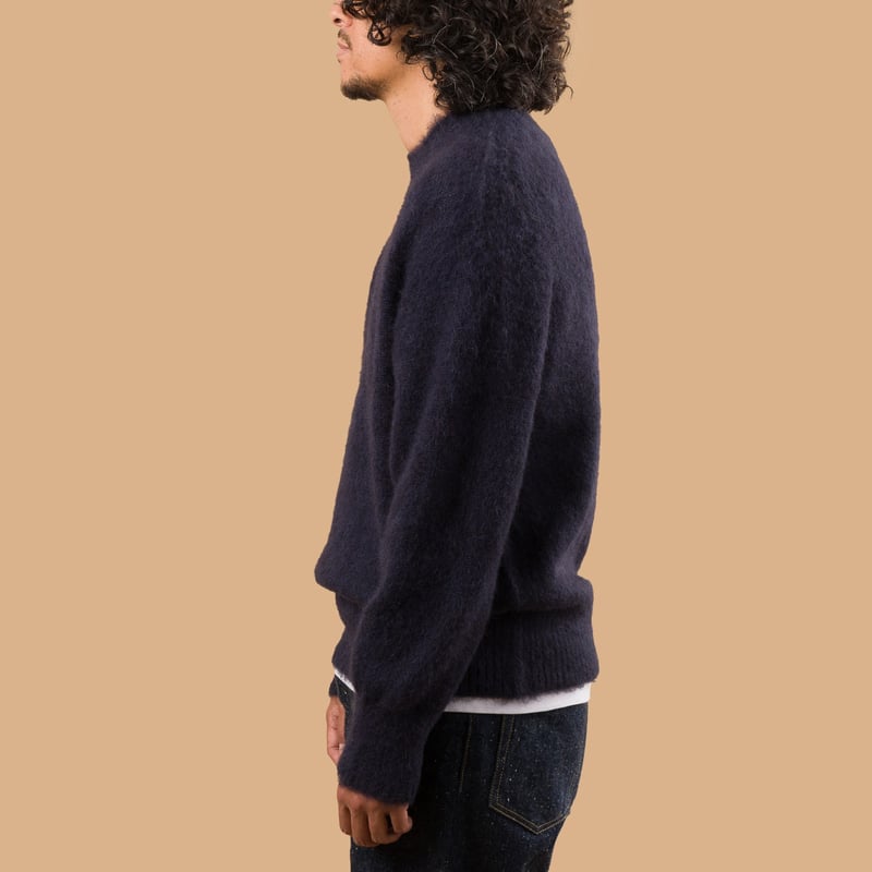 Shaggy Dog Crew Neck Sweater Navy