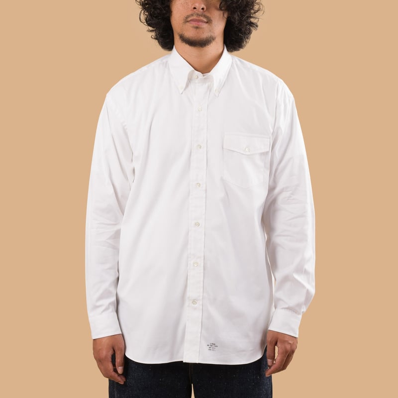 Image-Flâneurs_J. PRESS / Baggy Fit B.D. Pin Oxford White_de-face