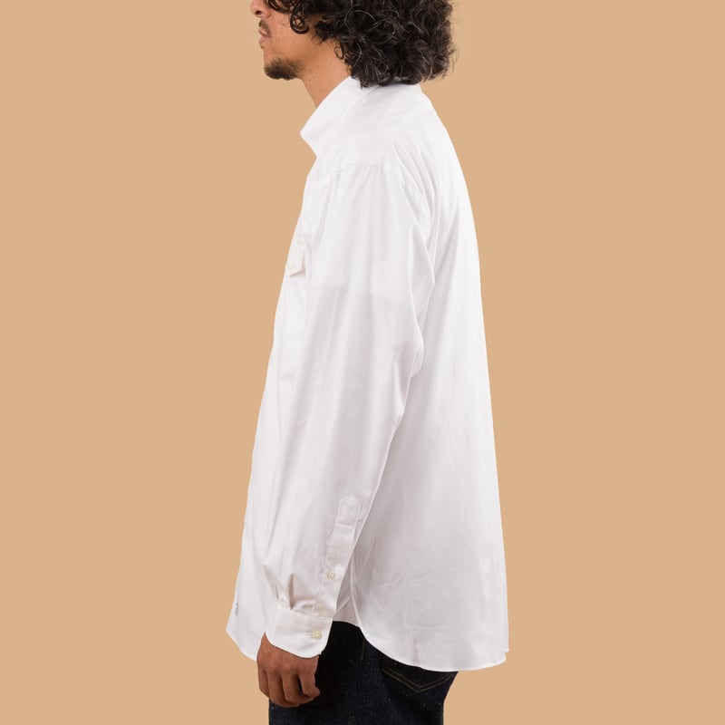 Image-Flâneurs_J. PRESS / Baggy Fit B.D. Pin Oxford White_de-profil