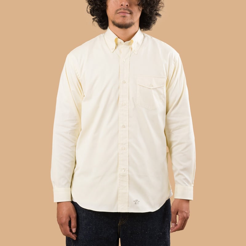 Image-Flâneurs_J. PRESS / Baggy Fit B.D. Pin Oxford Yellow_de-face