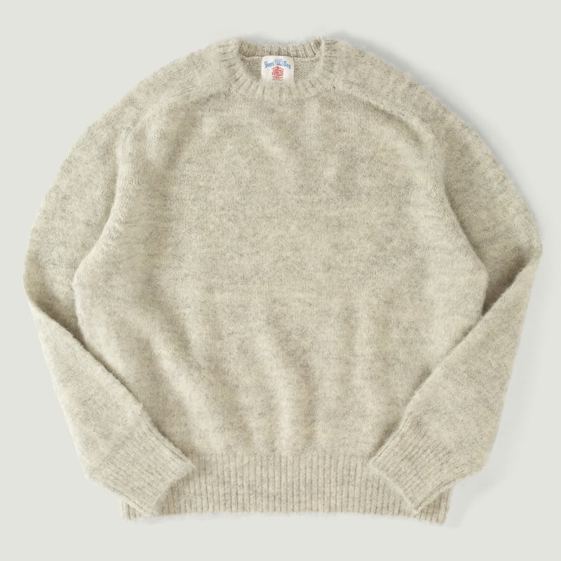 Shaggy Dog Crew Neck Sweater Gray