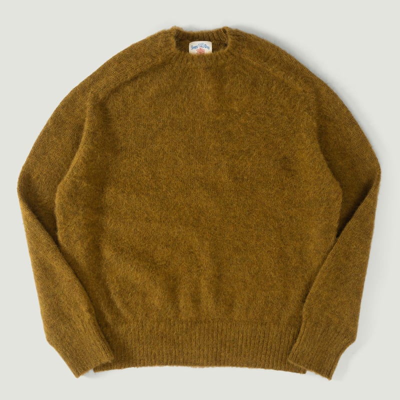 Shaggy Dog Crew Neck Sweater Brown