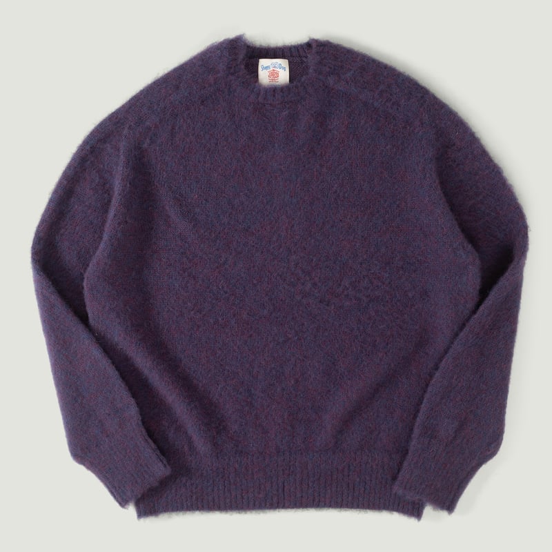Shaggy Dog Crew Neck Sweater Purple