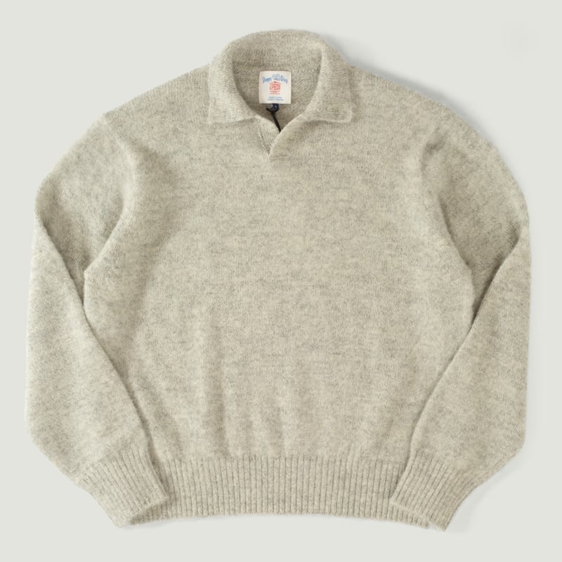 Shaggy Dog Sweater Skipper Polo Gray