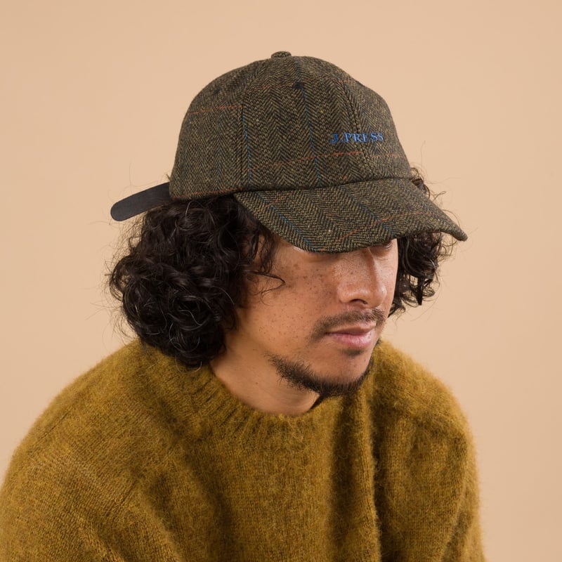 Lambs Tweed Logo Cap Olive