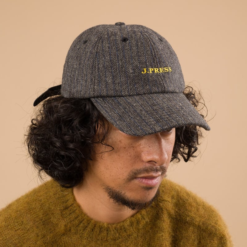 Lambs Tweed Logo Cap Grey