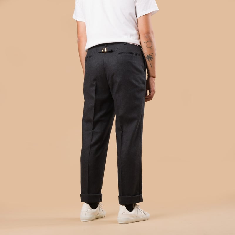 Image-Flâneurs_J. PRESS / Piped Stem Peppin Merino Saxony Charcoal_de-dos