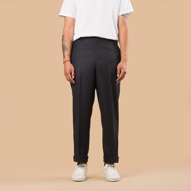 Image-Flâneurs_J. PRESS / Piped Stem Peppin Merino Saxony Charcoal_de-face