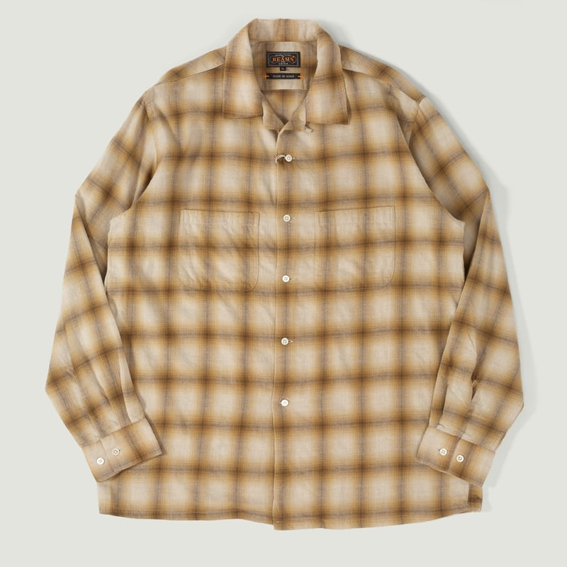 Image-Flâneurs_BEAMS PLUS / Open Collar Ombre Brown_Vignette