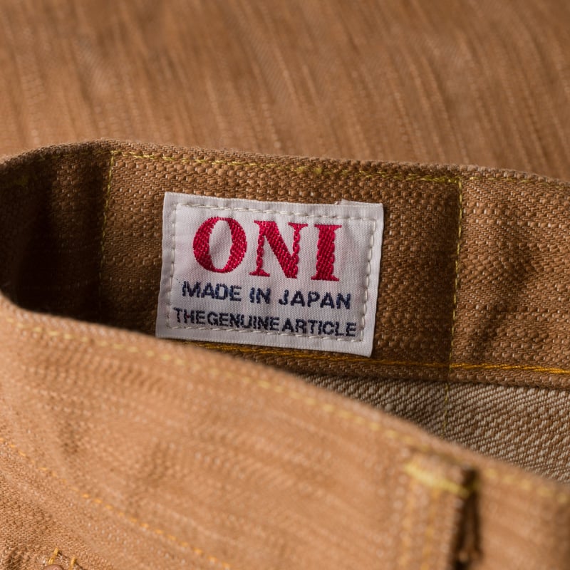 Image-Flâneurs_ONI DENIM / 275-KAKI Awa Kakishibu × Kinari 20oz Denim Regular Straight_detail-2