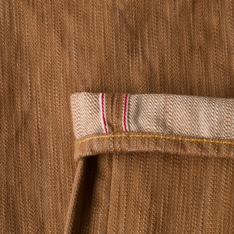 Image-Flâneurs_ONI DENIM / 275-KAKI Awa Kakishibu × Kinari 20oz Denim Regular Straight_detail-5