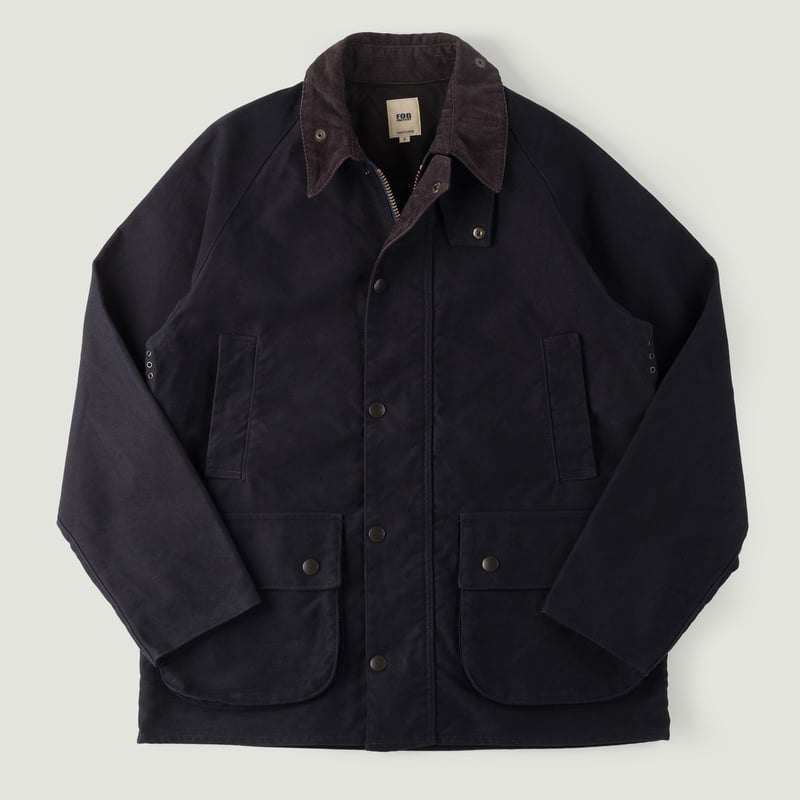Image-Flâneurs_FOB FACTORY / F2361 Heavy Moleskin Riding Jacket Navy_Vignette